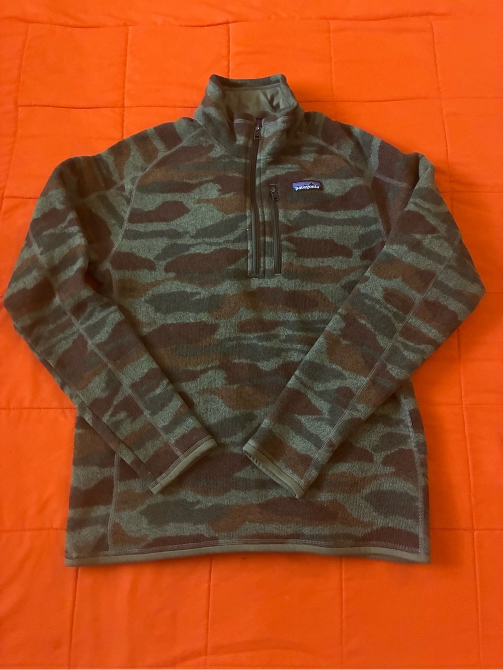 Patagonia Sweater Mens Medium Camo Full Zip Better Sweater